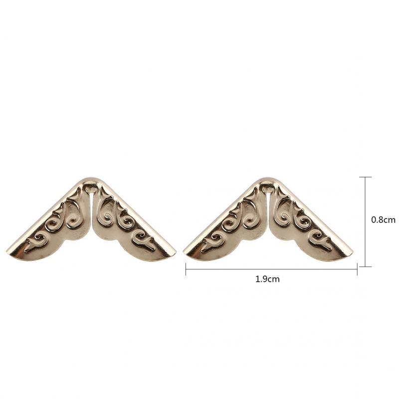 100 st Högkvalitativa Gula Retro Metallhörnskydd För Album