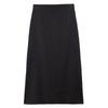 Women's Summer 2024 Black A-Line High Waist Long Skirt with Back Slit Design