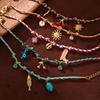 Woven Rope Bracelet Fashion Sun Cherry Small Flower Small Fish Boots Bracelet Titanium Steel High Color Retention