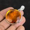 Faceted Citrine Pendant Genuine Gemstone Pendant 925 Sterling Silver Pendant Citrine Jewelry Handmade Pendant Gifts for Women Silver Jewelry