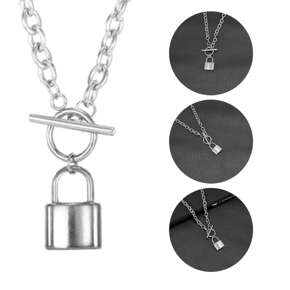 OT Buckle Necklace Lock Necklace Titanium Steel Necklace Long Lock