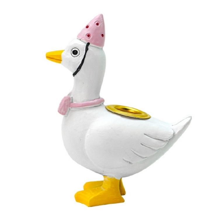 

Silly Gooses Cake Candle Holders Cake Candlestick Holders Resin Gooses Statue Cake Toppers Decoration for Baby Shower 1