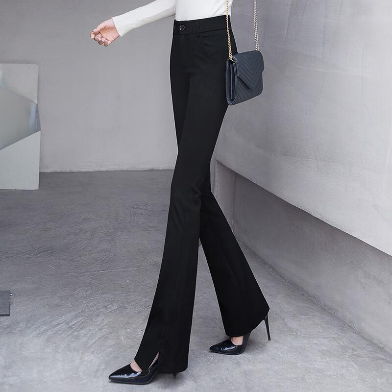 Cypress She Women's High-Waist Drape Bell Bottom Pants