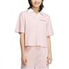 Adidas Verbiage Loose Short Sleeve Polo Shirt Women Tops Light-Pink JZ1584