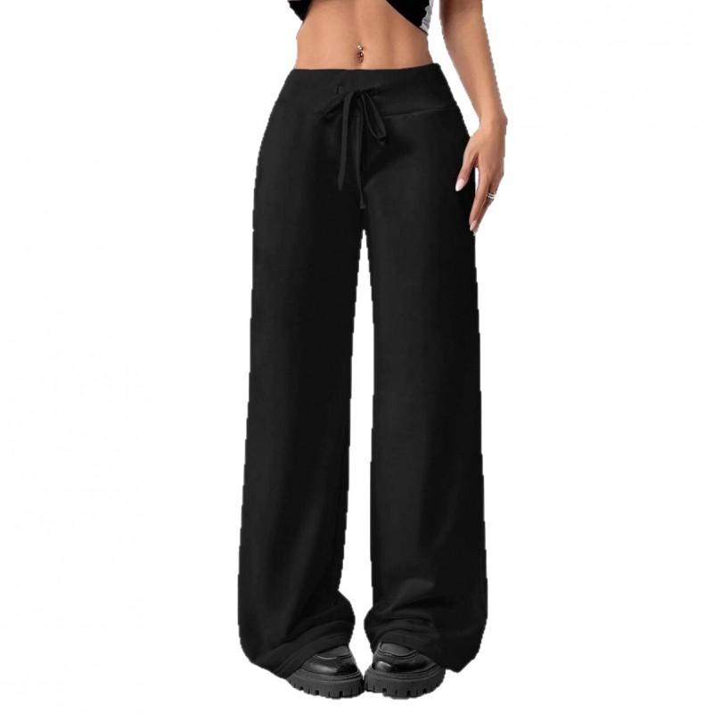 Womens Loose Fit Straight Leg Pants Soft Stretch Cotton Blend Casual Trousers 2025