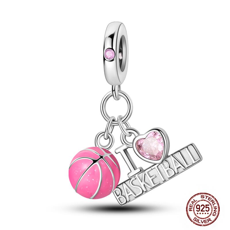 Daily Articles Copper Pink Perfume Charms Camera Dumbbell Smart Watch Beads Fit Original Bracelets Diy Jewelry Gift