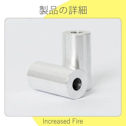 Increased Fire Aluminum Spacer, M8, 8.2mm ID X 20mm OD X 40mm Thick, Set of 2, Round Spacer Screw Standoff
