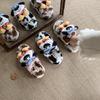 Soft cute puppy fluffy slippers for women to wear 2025 autumn and winter new soft bottom non-slip comfortable plush slippers for women