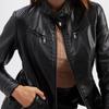 YYFS Women's Fashion Casual Spring Autumn Solid Color Print Long Sleeve Stand-collar Blouses & Shirts Top Jacket