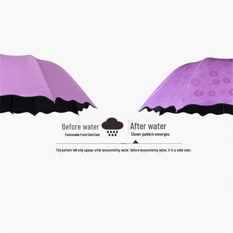 Blooming Umbrella: Korean Style, UV Protection, Lightweight, Durable, Eight Ribs, Black Glue, Waterproof