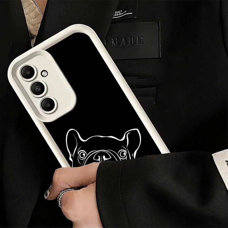 Phone Case for Samsung Galaxy S26 S25 Ultra S24 FE French Bulldog Black Desgin Shell S23 Plus S22 + S21 S20 5G Soft Silicone Fun