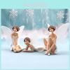 Enchanting Flower Fairy Miniature Figures With Delicate Fly Wings For Dollhouse Decor