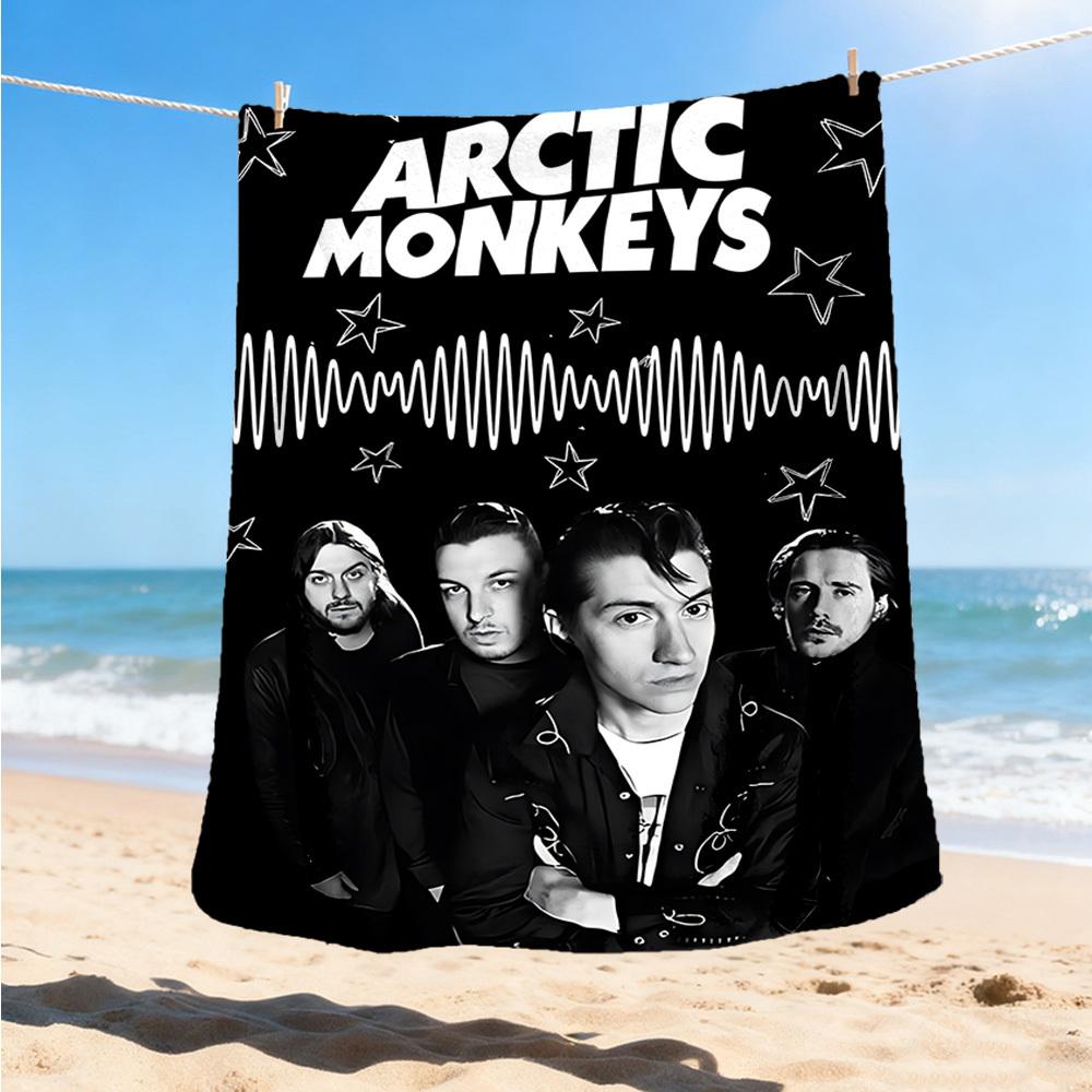 

1pc Arctic Monkeys Outdoor Flannel Blanket, Cozy & Warm Soft Te Playful Design, Napping Camping, 80x120cm