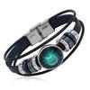 Multi Layer Constellation Leather Bracelet 12 Zodiac Sign Adjustable Fashion Jewelry for Unisex Gift Occasion