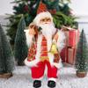 Seasonal Santa Decor Battery Operated Dancing Santa Claus Toy Singing Plush Father Christmas Doll Desktop Decoration Party