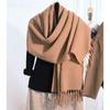 Jednobarevný s puntíky, střapce, dámská šála, podzimní zimní teplé silné šály, univerzální trendy šik šátek