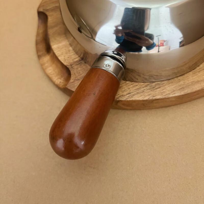 Baizi En 304 Stainless Steel Walnut Handle Bowl