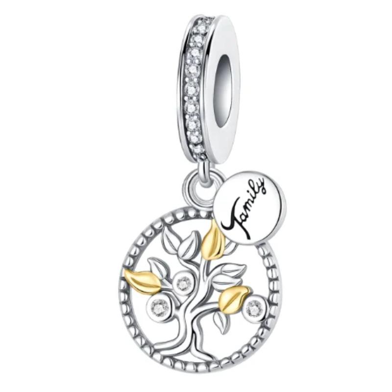 Original Metal Lucky Tree Of Life Charms Love Beads Safety Chain Pendants Fit Bangle Necklace Make your own Accessory Gift Elegant Fashion Beautiful