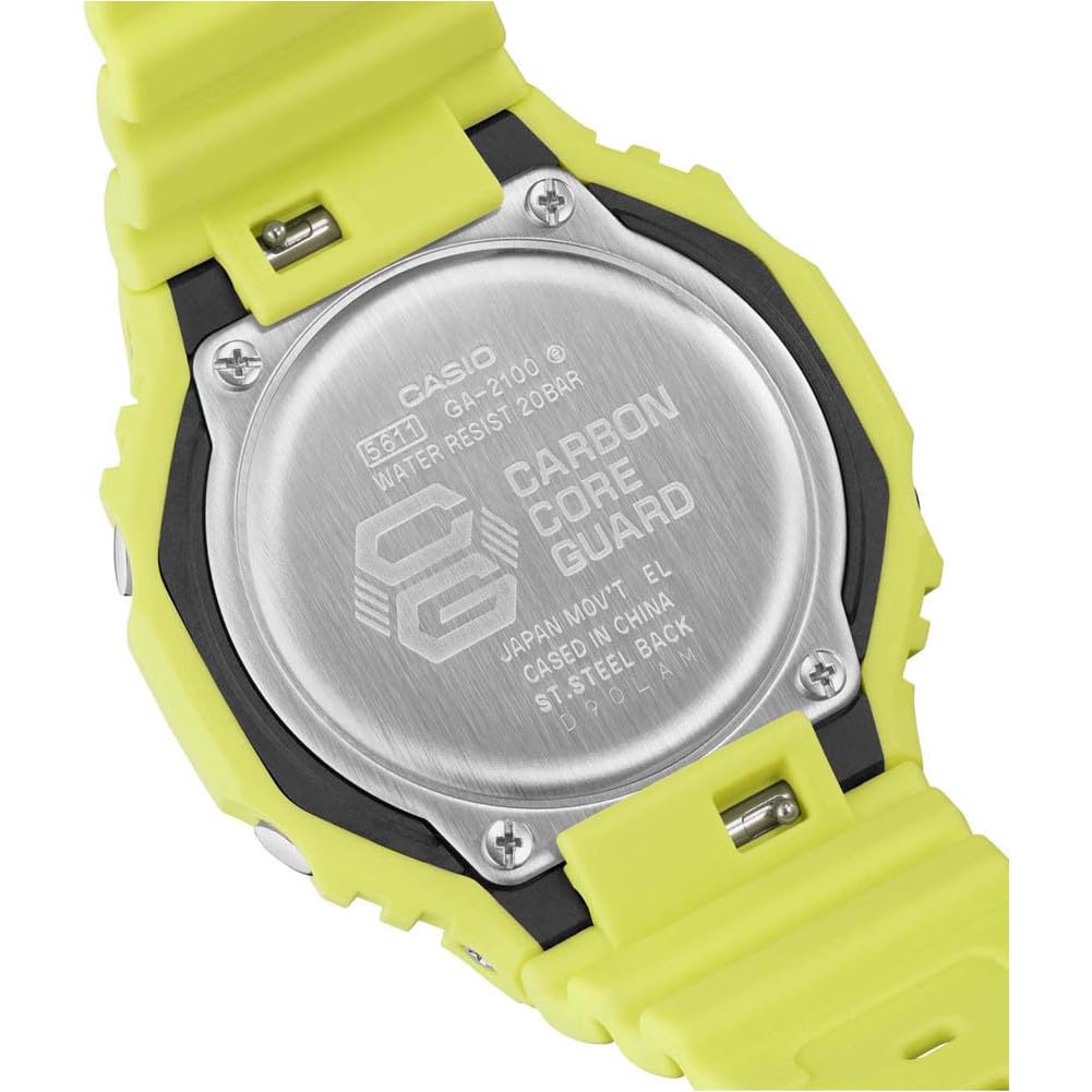 Casio GA-2100-9A9ER Men's G-Shock Watch, Yellow, Sport.