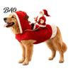Vtipný oblek Santa Clause pro mazlíčka, kostým jezdce pro psa, vánoční oblečení s nastavitelným zapínáním, cosplay pro mazlíčky, sváteční oblečení pro štěňata, malé i velké psy