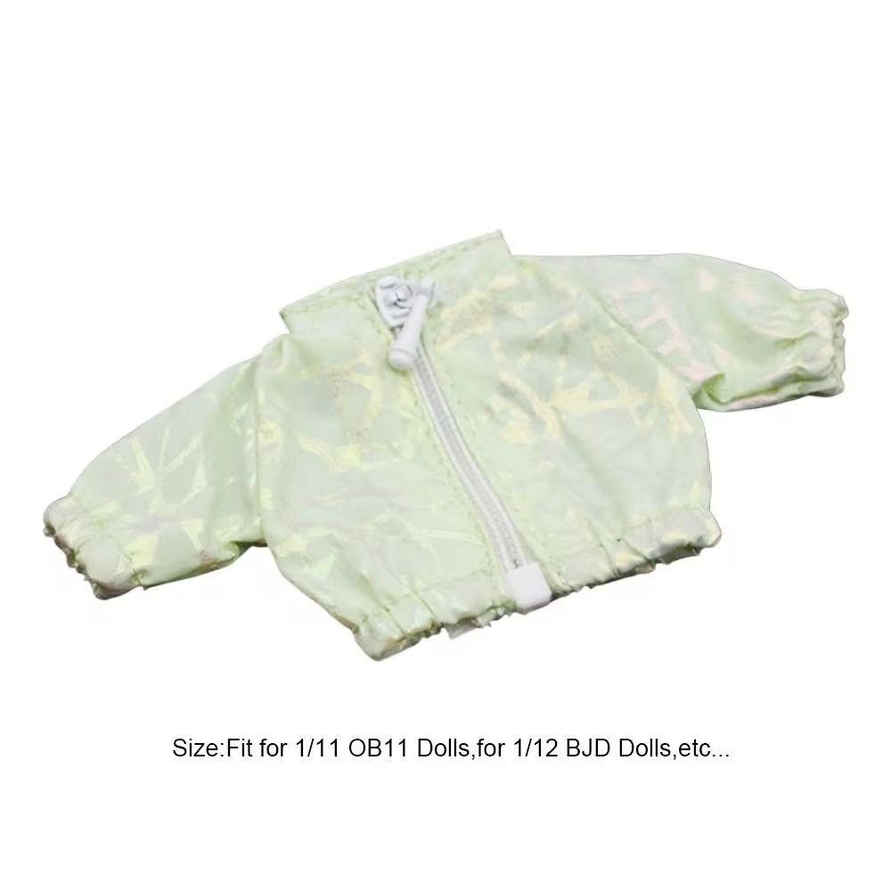 Casual Wear OB11 Doll Clothes Long-sleeved Jacket Mini Zipper Coat Doll Sunscreen Jacket  Girl Toy