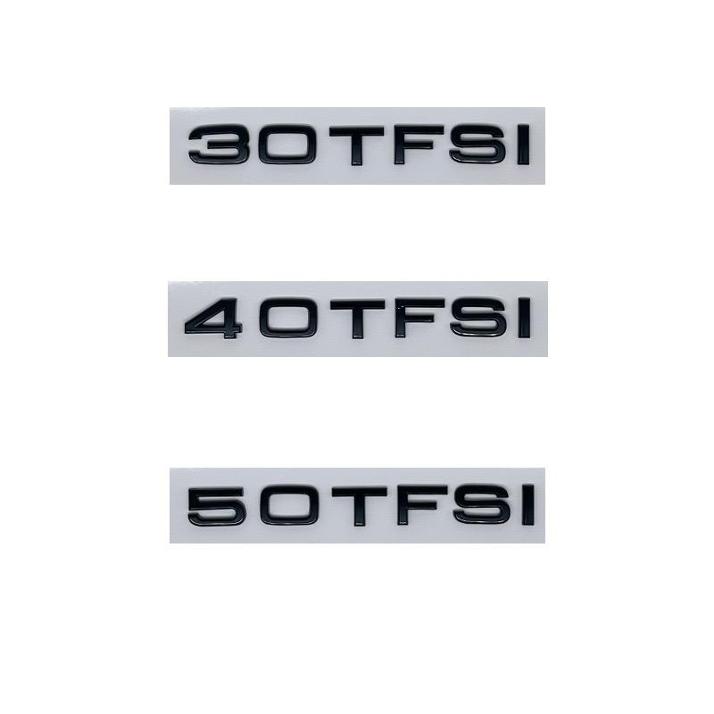 3D Letters Numbers Emblem For Audi A4 40TFSI 45TFSI 50TFSI 30TDI Car Trunk Lid Nameplate Badge Logo Sticker Chrome Glossy Black