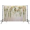 Green Leaves Flowers Photography Backdrop Celebrate Wedding Hanging Banner  Photo Studio