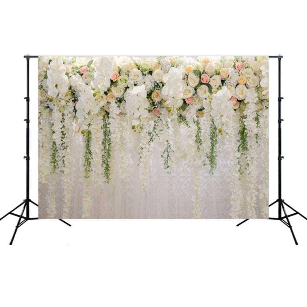Green Leaves Flowers Photography Backdrop Celebrate Wedding Hanging Banner  Photo Studio