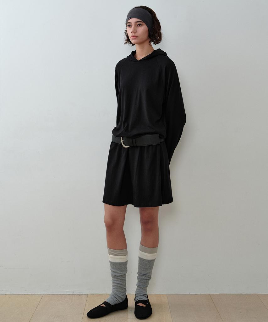 Simeteuligpeosenteu Hooded Jersey Dress / Black