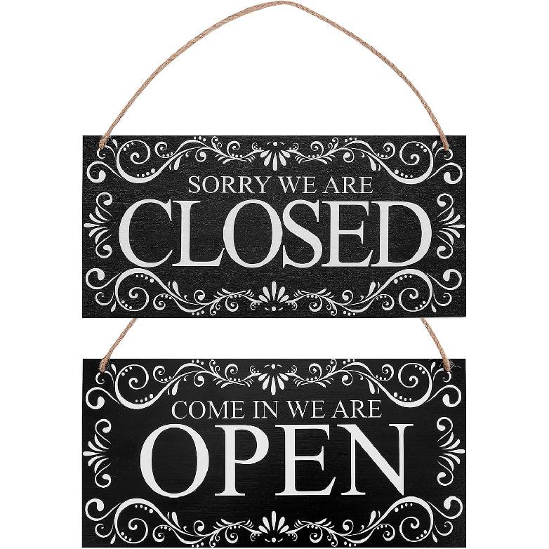 SUPERDANT Meeting Sign for Office Door Double-side Meeting In Progress Welcome Please Come In Hanging Wooden Sign Plaque Door Sign Do Not Disturb