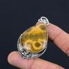 Natural Ocean Jasper Gemstone Jewelry 925 Sterling Silver Pendant For Girls