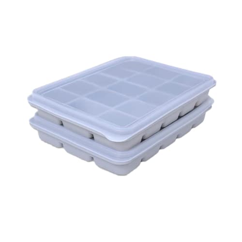 Silicone Ice Cube Trays, Square Ice Cubes, with Lids, Ice Maker, Container, Divided Ice, Soft Ice, Easy To Remove, Freezer Storage, Durable, with Lid,