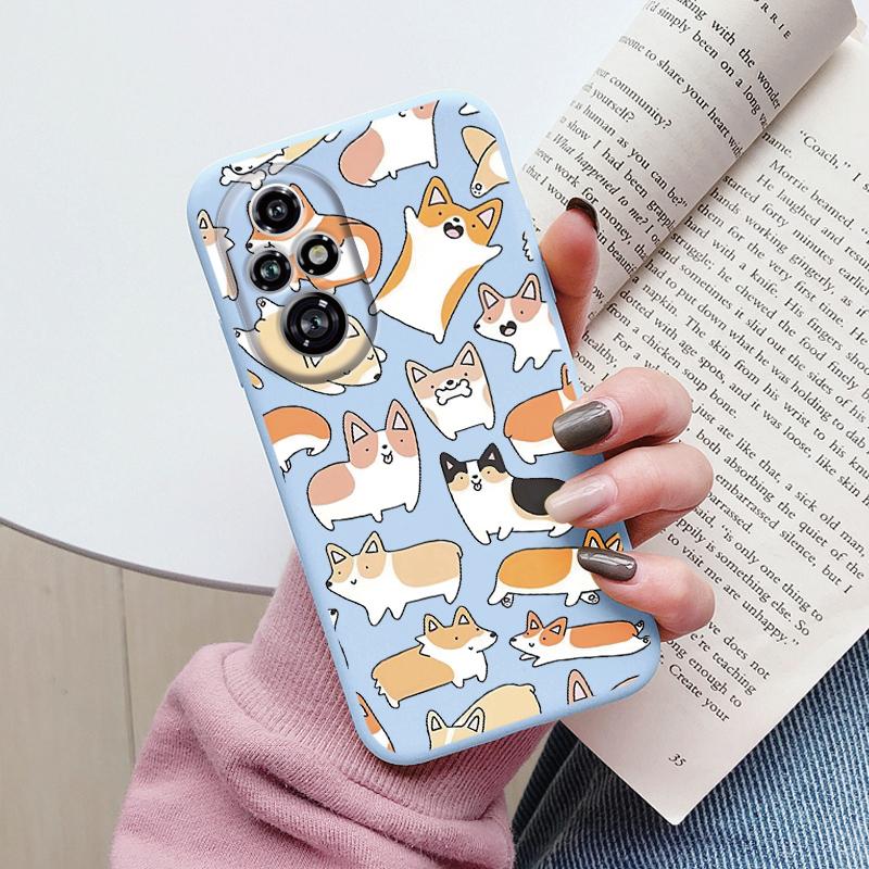 For Honor 200 Pro Case Phone Cover Popular Flower Lovely Cartoon Cat Soft Silicone TPU Funda For Honor 200Pro Protector Bumper