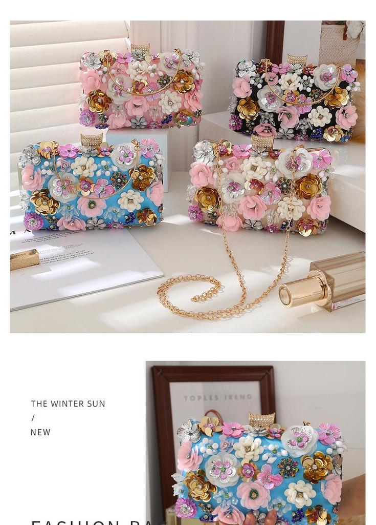 Elegant Floral Evening Bag for Brides and Special Occasions