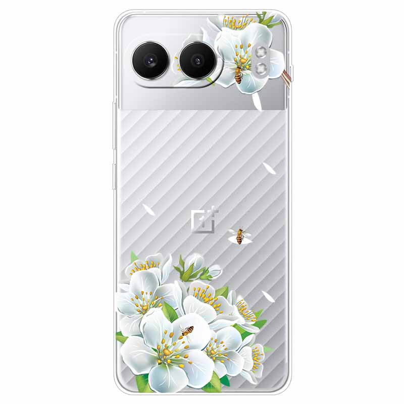 For One plus Nord 4 Case 6.74'' Flowers Transparent TPU Silicone Funda Capa for Oneplus Nord 4 Nord4 5G Soft Covers Coques bags