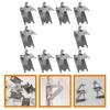10 Pcs Freezer Shelf Buckle Stainless Steel Hook Fridge Clip Rack Cooler Support Clips