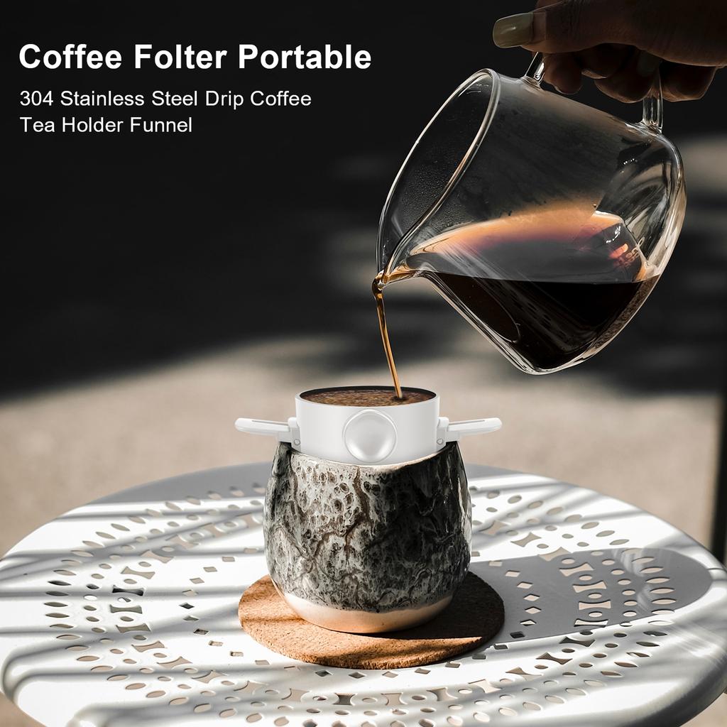 Portable Hand Brewed Coffee Filter Folding Double Layer Filtration Fine Encrypted Coffee Filter
