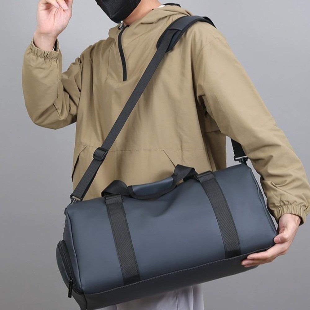 Solid Color Sports Fitness Bag Large Capacity Travel Tote Bag Portable Yoga Training Bag  Outdoor
