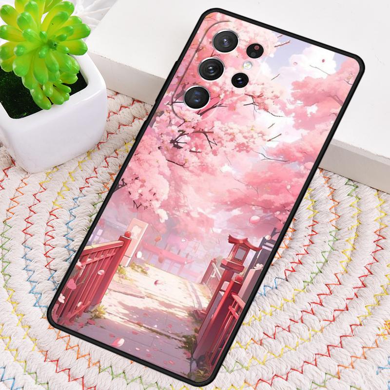 Cherry Blossom Bumper Phone Case for Samsung Galaxy note 10 pro S26 Ultra S23 S24 FE S25 S21 S22 PLUS shockproof Cove