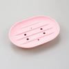 Anti-slip Silicone Soap Stand Draining Soap Box/dish Oval Silicone  Stand Bathroom Soap Box Without Perforation