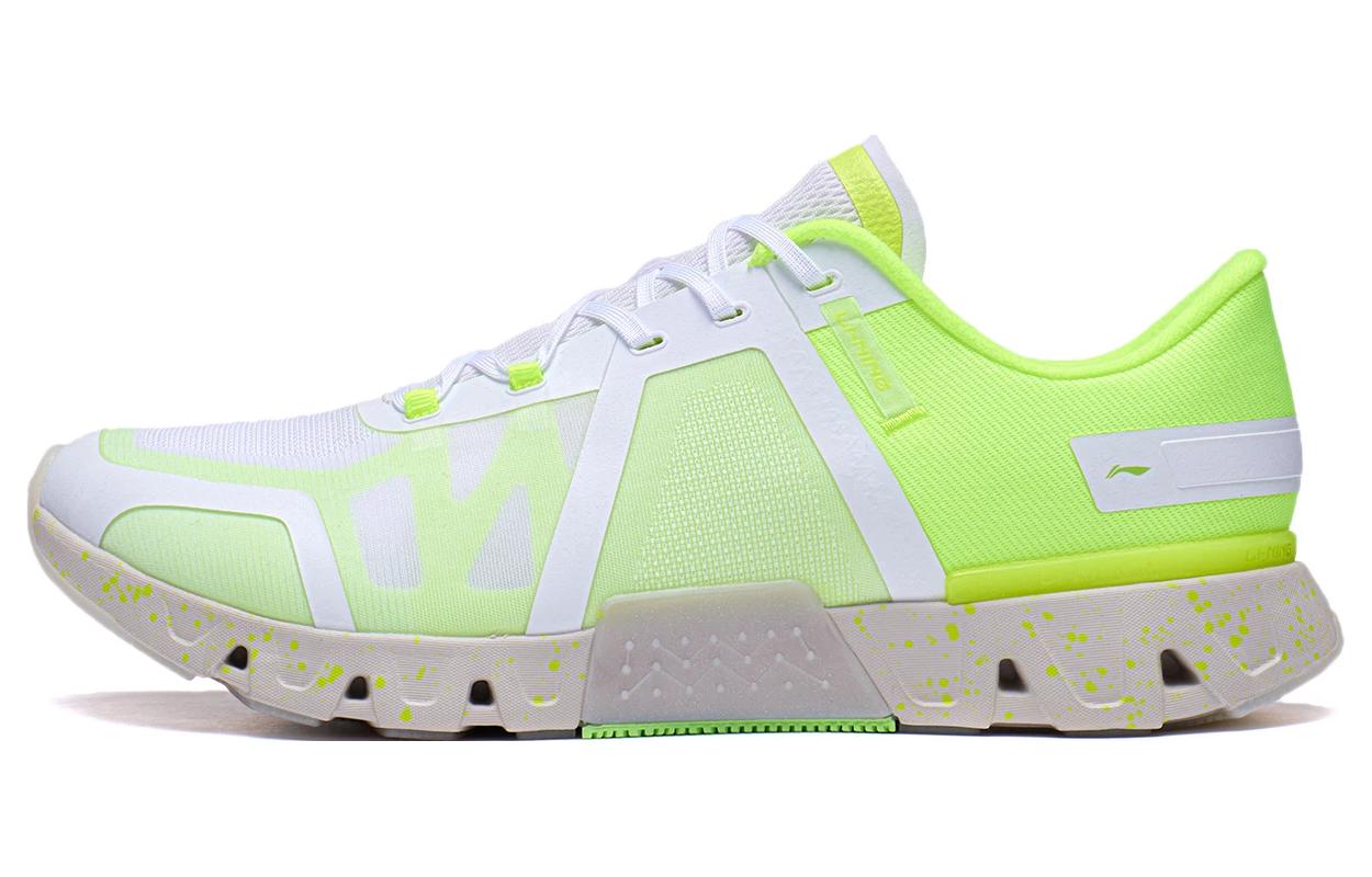 Li Ning Antelope Spirit Амортизирующие Скользкие Устойчивые к истиранию Низкие Тренировочные Кроссовки Женские Зеленый Белый AFVT004-14 37.5