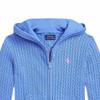 Polo Ralph Lauren Solid Color Hooded Long Sleeve Zip Sweater Kids Sweater Port-Blue 313916533-009