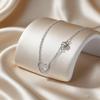 18K Gold Plated Hollow Love Heart Pendant Necklaces for Women Stainless Steel Clavicle Chain Necklace Trendy Jewelry Gifts