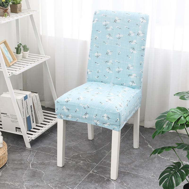 Elastic Printed Half Chair Cover for Dining or Stool Chairs