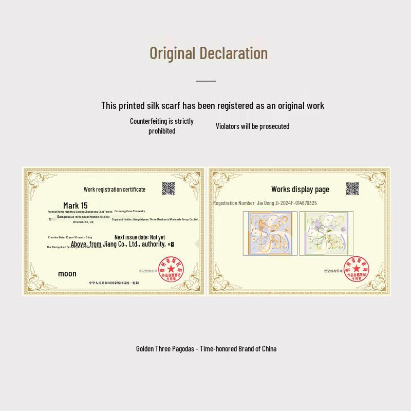 Jinsanta Floral Mulberry Silk Scarf Gift Box