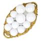 Set of 6 Black, White, and Purple Christmas Hanging Balls - 8cm Holiday Ceiling Decorations in PVC Box