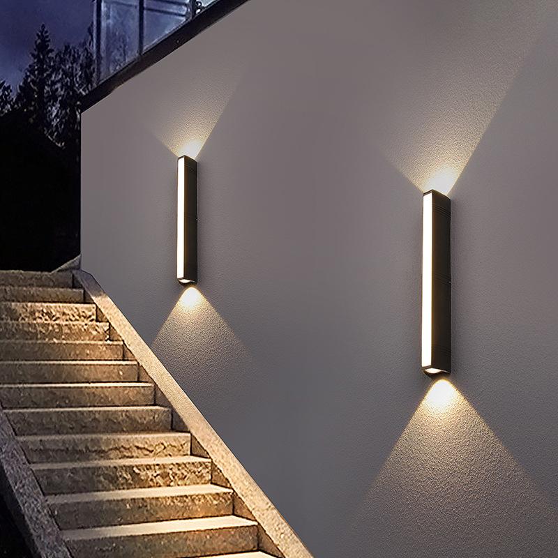 IP65 Outdoor Waterproof Wall Lamp for Stairway Corridor Courtyard Exterior Balcony Up and Down LED Wall Lights Indoor Outdoor