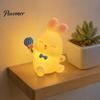 Bedroom Atmosphere Decor Cute Bunny Night Light, Cartoon Rabbit Nursery Battery Operated Table Lamp, Light Kawaii Animal Lamp with Warm Glow for Kids