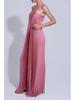 Damen trägerloses gefaltetes Kleid - Sehr weiter Saum Abendkleid Rock 8139