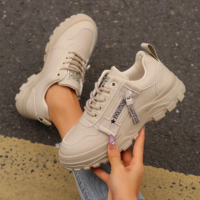 Woman Sneakers 2025 New Comfortable Platform Casual Sneaker Ladies Wear-resistant Breathable All-match Soft Sole Shoes for Women
